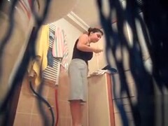 Large-breasted wife gets naked and takes a shower Thumb