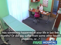 FakeHospital Slim blonde gets creampied after fucking in the toilet and the doctors office Thumb