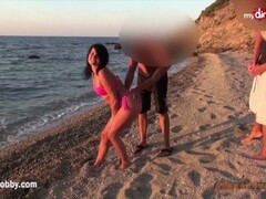 My Dirty Hobby -  Hot MILF fucked on public beach Thumb