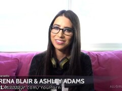 AllGirlMassage Ashley Adams & Serena Blair BTS! Thumb