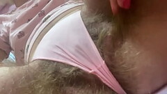 Masturbating in panties with my vibrator on my big clit Thumb