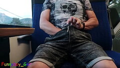 A really hot wanking experience on a driving train in the mountains (S) Thumb