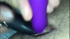 Double vibrator action in Emz soaking pussy Thumb