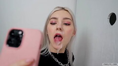 Eva Elfie fucking at the glory hole until they cum on her face Thumb