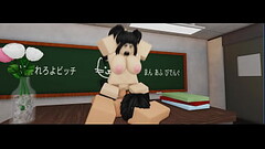 ROBLOX PORN | Cute girl in uniform fucked in class Thumb