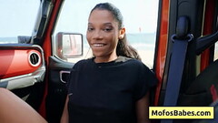 Black busty beauty rub her clit in the car and seduces her friend with her big boobs - Eden West, Ch Thumb