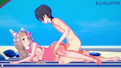 Maho and Karin and Yuuki intense sex. - Princess Connect! Re:Dive Hentai Thumb