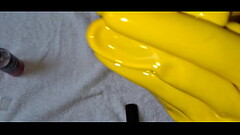 DreamofevolutionVip - Today Latex Gloves from Rubberfashion Yellow / Red /my first whispered words t Thumb