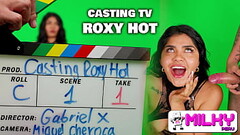 Two cocks in Roxy Hot&#039_s mouth and pussy Thumb