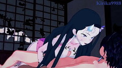 Nezuko Kamado and Daki and Tanjiro Kamado intense sex. - Demon Slayer Kimetsu no Yaiba Hentai Thumb