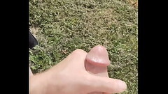 Outdoors jacking my hard cock Thumb