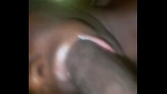 African teen with beautiful fat lips gives Sloppy head Thumb