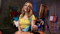 Passionate PAWG Painter &amp_ Her Muse - Seth Gamble, Anna Claire Clouds Thumb