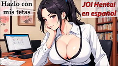 JOI Hentai, correte en las tetas de tu novia oficinista. Thumb