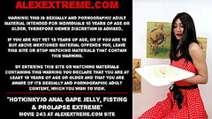 Hotkinkyjo anal gape jelly, fisting &amp_ prolapse extreme Thumb