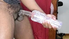 Full video on Xideos Red -Handsome Football Jock Milking Big Dick With Fleshlight Thumb