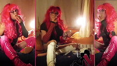 Smoking Sissy Bimbo is So Addicted Thumb