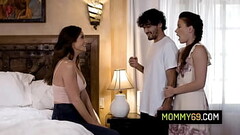 Horny stepmom teaches her shy stepson how to fuck his gf - Alison Rey, Silvia Saige Thumb