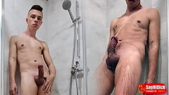 Pissing with an erection and a load of creamy sperm Thumb