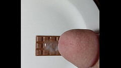 Cum on food and eating chocalate Thumb