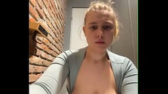 Extreme Squirting in public place. Fingering pussy and cum a lot Thumb