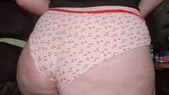 Thick young girl showing off her new cherry panties Thumb