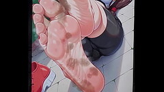 Tifa Lockhart&#039_s feet cum tribute Thumb