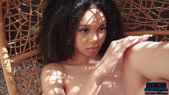 Black teen beauty Lily Lilac shows all for Playboy and looks stunning Thumb