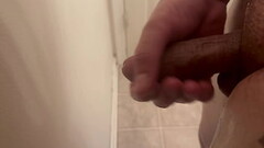 stroking dick straight out the shower Thumb