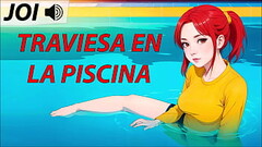 JOI hentai, traviesa en la piscina. Voz espa&ntilde_ola. Thumb