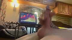 Handsome guy with big dick Jack off and cum hard Thumb