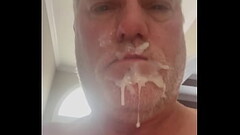 A self facial, then eating my own cum! Thumb