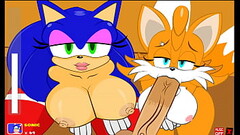 Sonic and Tails sucking a Big Cock Thumb