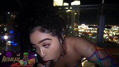 Ariel Love sucks and fucks huge dick on balcony Thumb