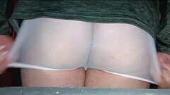 on gossamer see through panty with liner cut out with nice wide open spread ~ enjoy! Thumb