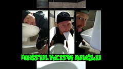 Faggot Justin Exposed Licking Public Toilets Thumb